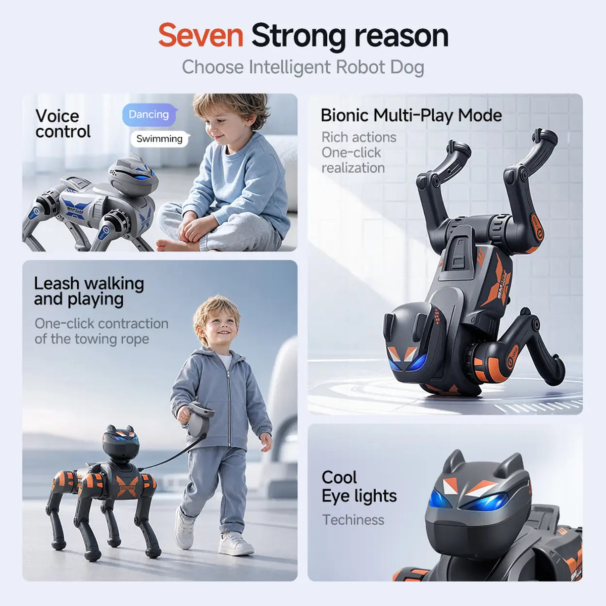 Smart Interactive Robot Dog – Voice Control, Remote Control & Programmable Tricks
